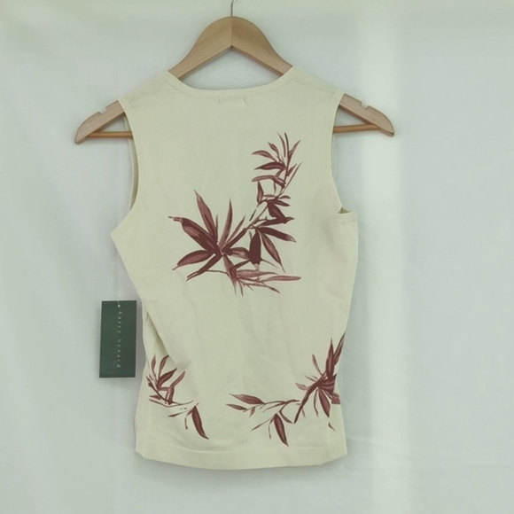 NWT Harve Benard Palm leaf Preppy Top - Picture 2 of 11